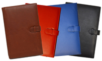 Leather journals with tab closure